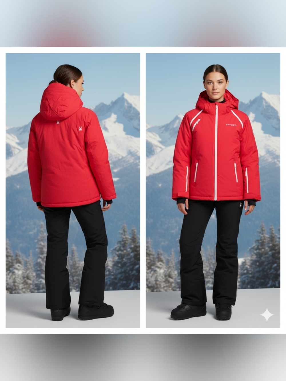Spyder Womens' Waterproof Hooded Jacket - Bright Pink